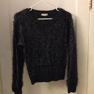 Tucker and Tate sparkly sweater black silver. XL